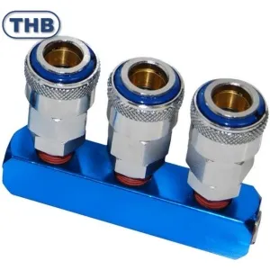 air manifold coupling, air manifold coupler 3 way, single action coupler, multi coupler, quickcouplers, quick coupling manifold, airline fittings, air hose fittings,