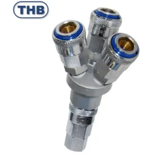 air y inline coupling, air y inline coupler 3 way, single action coupler, multi coupler, quickcouplers, quick coupling y inline, airline fittings, air hose fittings,