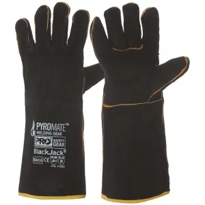 BGW16 ProChoice Pyromate® Black Jack® Black & Gold Welding Gloves / MOQ 6