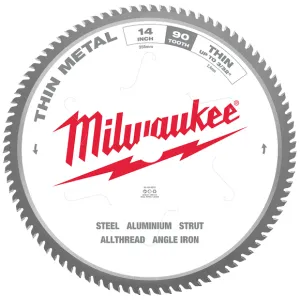 48408510 Milwaukee 90T THIN METAL CIRCULAR SAW BLADE 355MM (14")