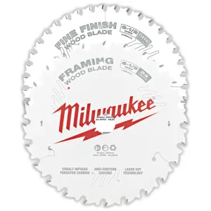 48418632 Milwaukee WOOD CIRCULAR SAW BLADE SET - 24T FRAMING & 40T FINE FINISH 165MM 6-1/2"