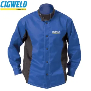 646771 Cigweld Lightweight Flame-resistant Cotton Welding Jacket / Select