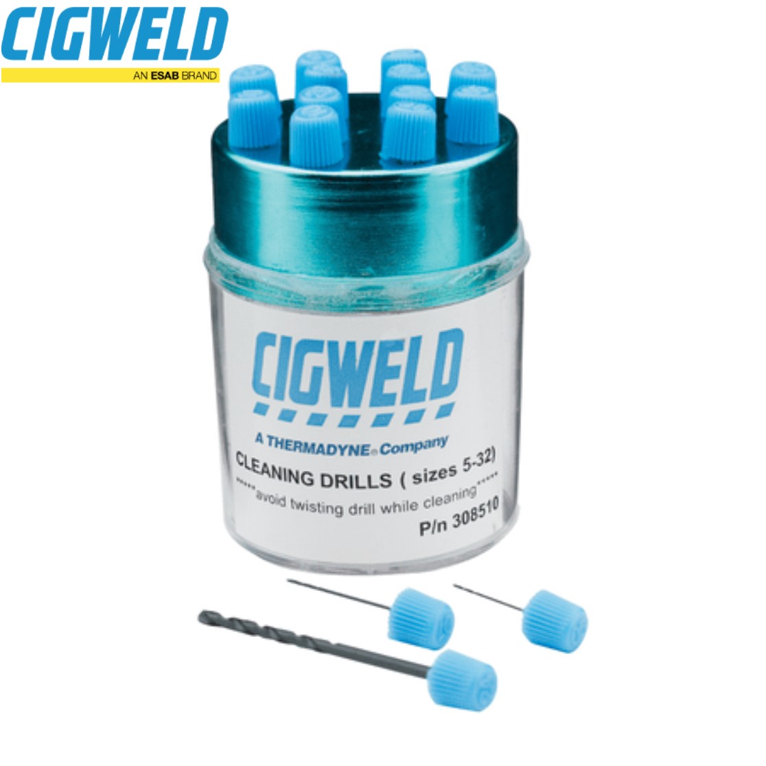 308510 Cigweld Cleaning Drills Set Cutting Nozzle Sizes 6 To 32