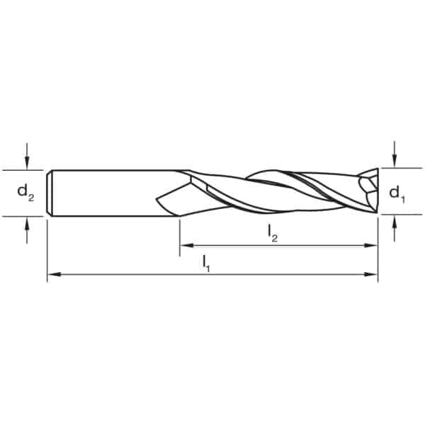 E102 Sutton Slot Drills 2 Flute Long HSS Co.8 R30 N DIN 1835 A / Select - Image 3