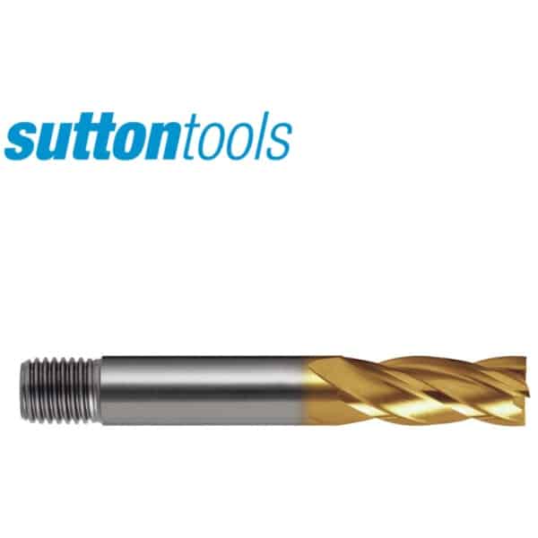 E130 Sutton 4 Flute Endmills HSS Co. TiN R30 N Threaded / Select