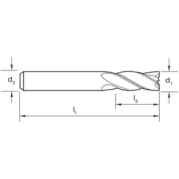 E227 Sutton Endmills 4 Flute R30 N DIN 1835 A / Select - Image 3