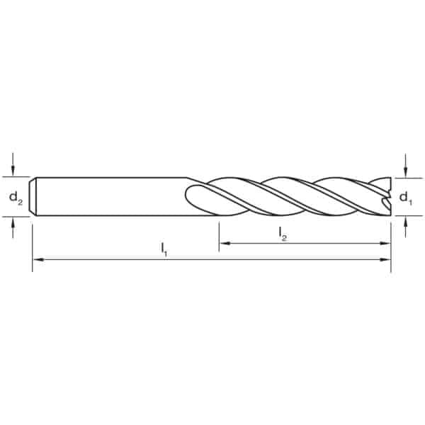 E230 Sutton Endmills 4 Flute R30 N Long HSS Co.8 TICN DIN 1835 A / Select - Image 3