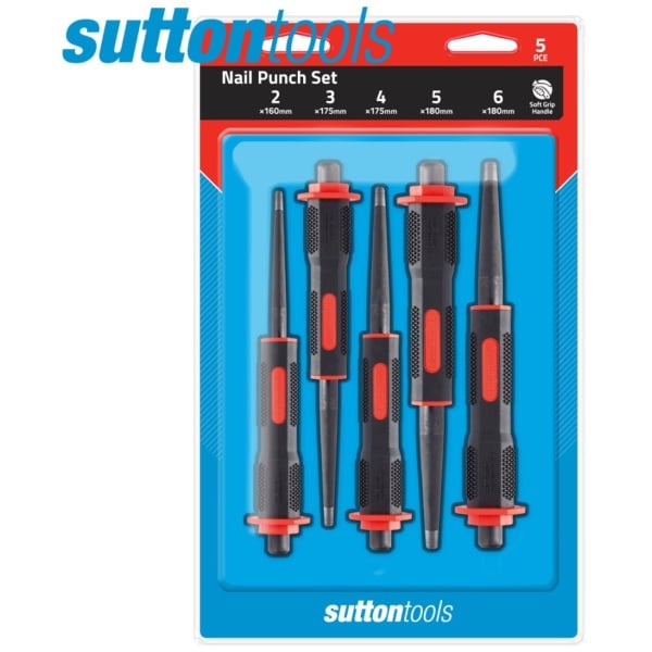 M709 0005 Sutton Tools Nail Punch Set - 5 Pce