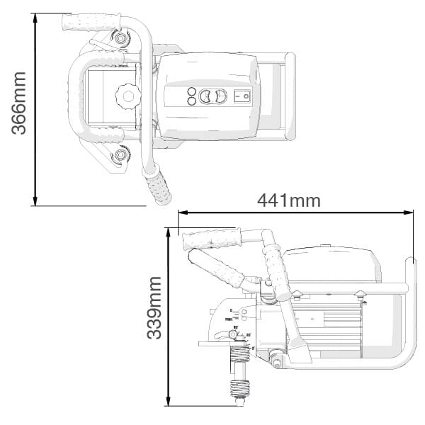 Itm Bm21 Portable Beveller 240v 1 6kw Motor 0 60 Degree Max Bevel Width