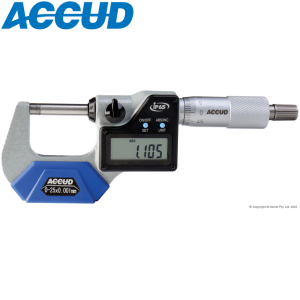 IP65 Digital Outside Micrometer, accud australia, accud micrometer, coolant proof micrometer,