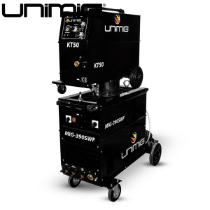 UNIMIG Workshop 390 SWF Dual Voltage KUM390SD MIG welder with separate wire feeder profile