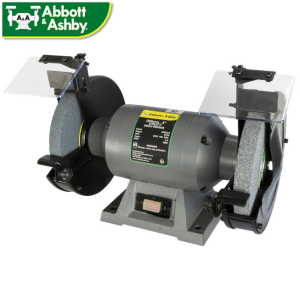 Abbott and Ashby utility 200mm bench grinder ATBGU/8 home workshop 8 inch grinding wheel station 375W cast iron base