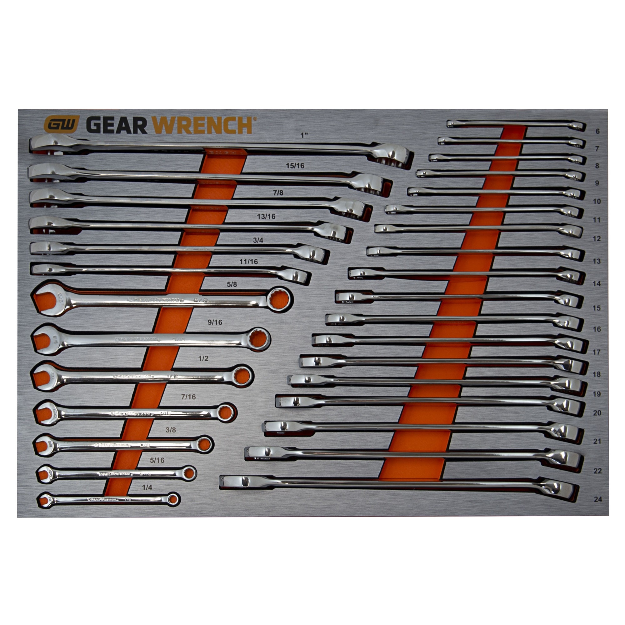 83991 Gearwrench Combination Long Pattern Wrench Metric & SAE Set in