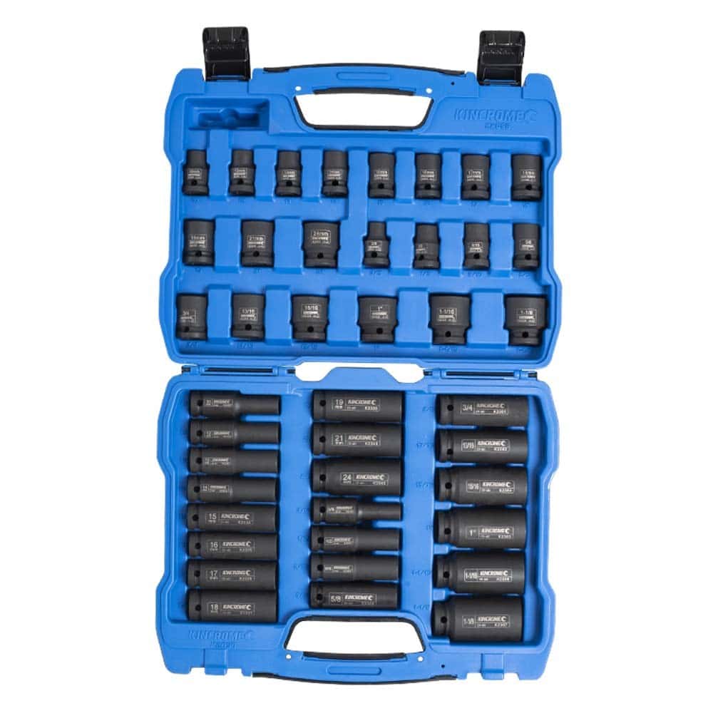 K2098 Kincrome Deep/Standard Impact Socket Set 42 Piece 1/2″ Drive