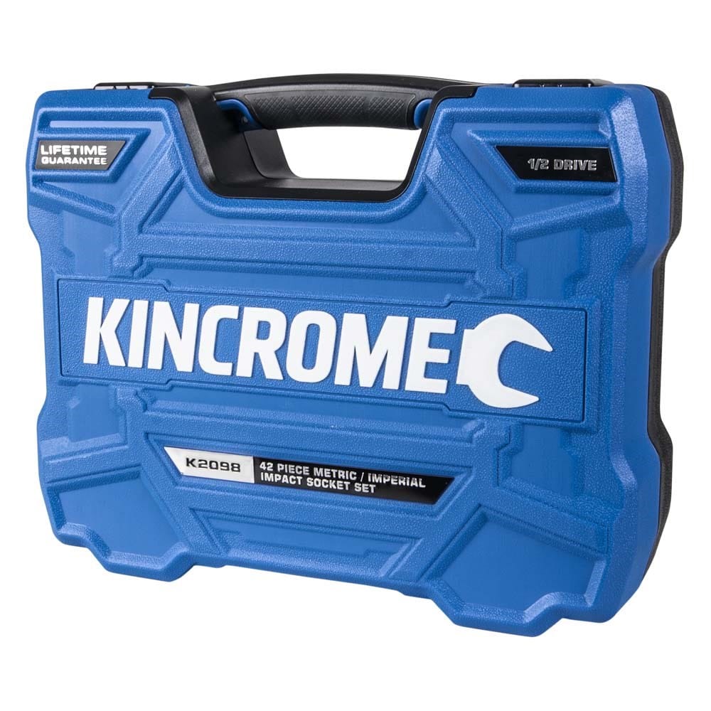 K2098 Kincrome Deep/Standard Impact Socket Set 42 Piece 1/2″ Drive