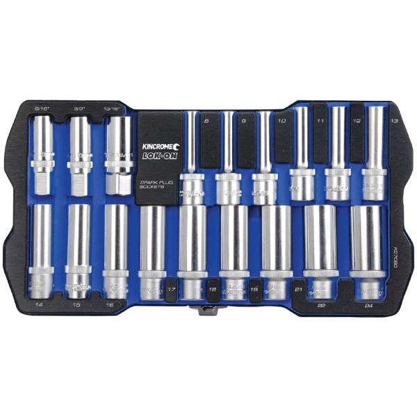 K27060 Kincrome LOKON™ Socket & Spark Plug Set 18 Piece 1/2″ Drive
