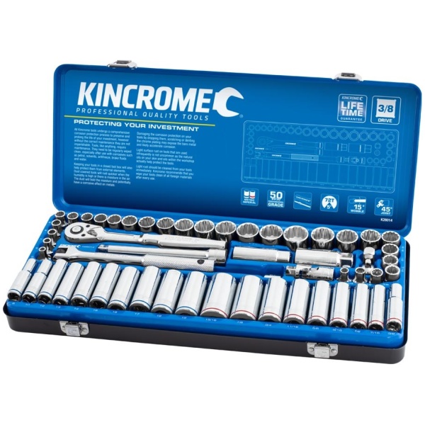 K28014 Kincrome Socket Set 57 Piece 3/8″ Drive Metric & Imperial