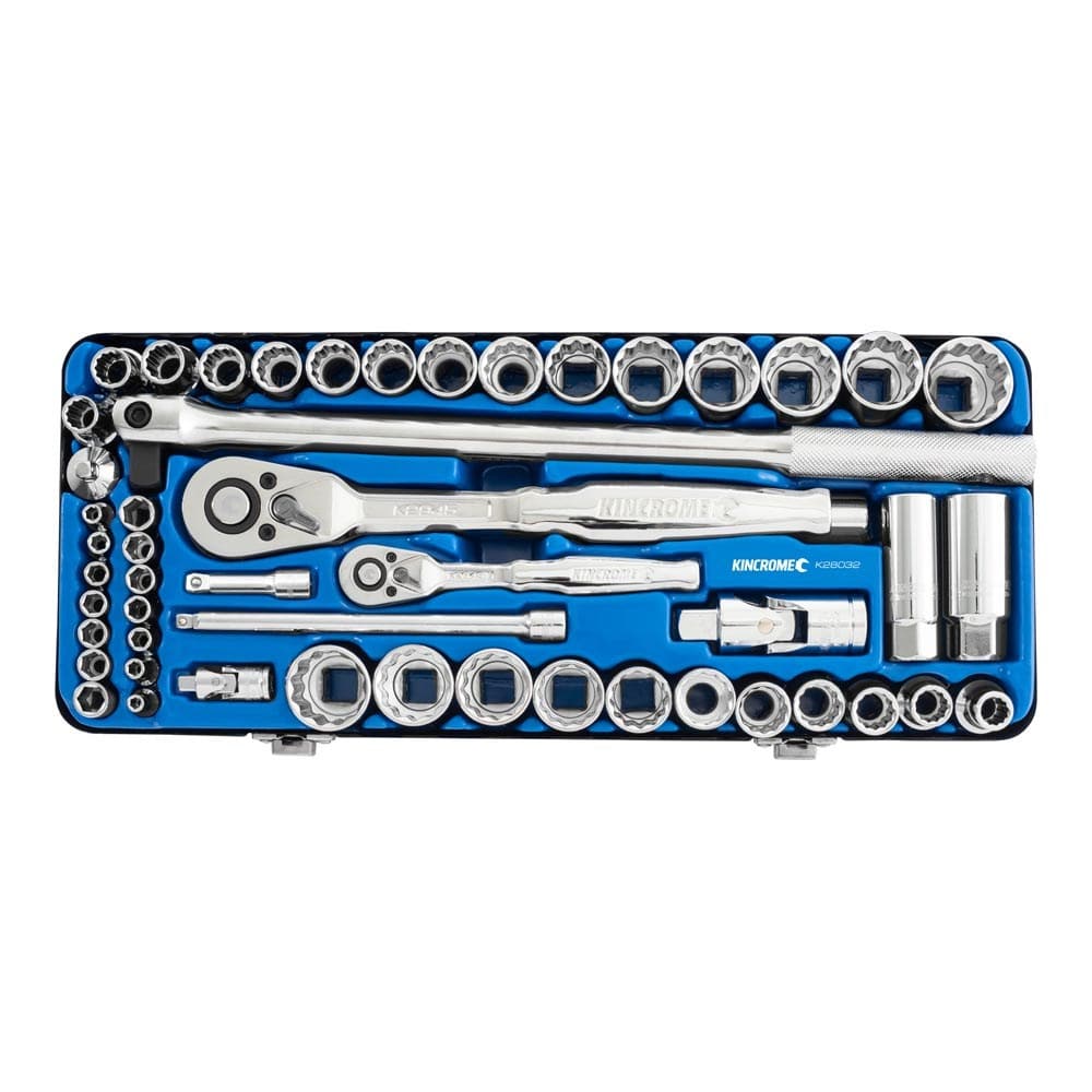 K28032 Kincrome Socket Set 52 Piece 1/4 & 1/2″ Drive Metric & Imperial Collins Tools & Welding