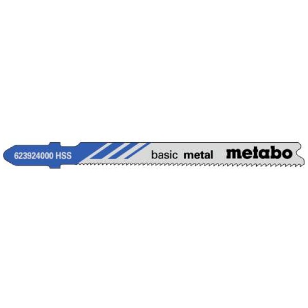 623924000 Metabo Jigsaw Blades Basic Metal 66mm / Progr. 5Pk