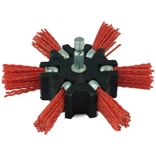 TM7013-100 ITM Nylon Spindle Mounted Flapper Wheel 100mm x 80 Grit 1/4" Hex Shank