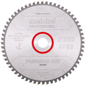 628048000 Metabo Circular Saw Blades - Precision Cut Wood Professional for Semi-Stationary Circular Saws