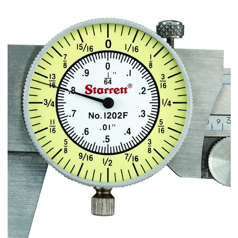 1202F Starrett Fractional Dial Caliper Stainless Steel .001