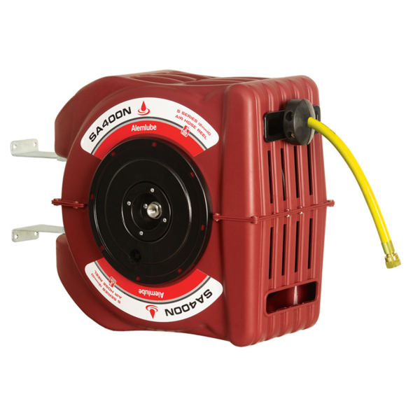 Air and/or water transfer equipment. Alemlube Distributor, Air Hose Reels, Alemlube air hose reel, best compressed air reel, compressed air reels, retractable air line, retractable hose reel