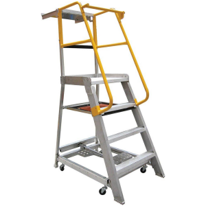 Industrial Order Picking Ladder Aluminium