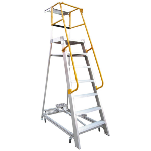 Industrial Order Picking Ladder Aluminium