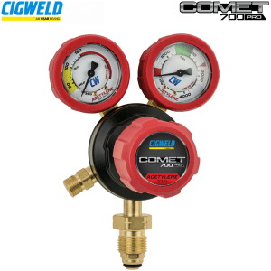 CIGWELD COMET 700 acetylene regulator vertical inlet 150kPa SKU 301532