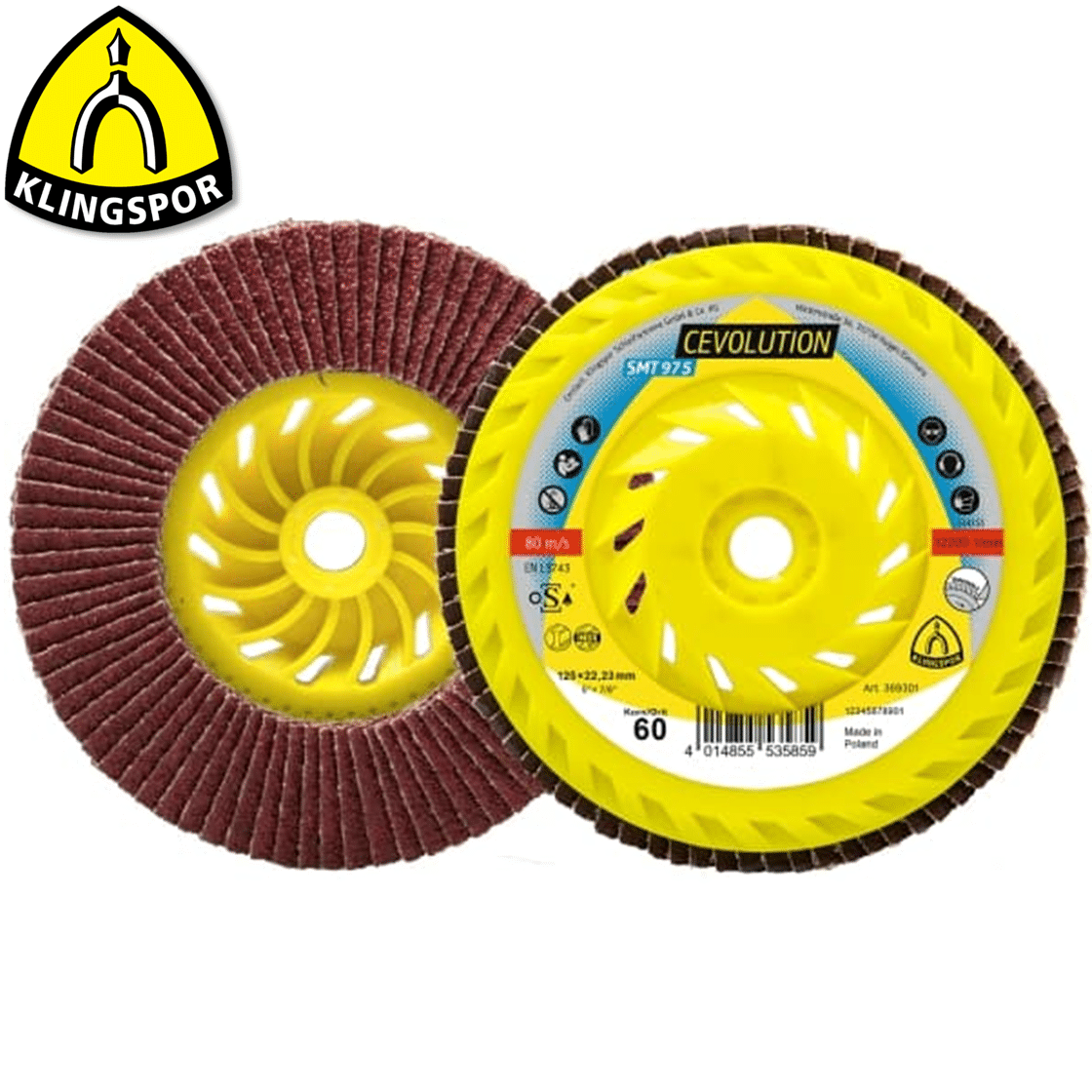 369301 Klingspor Abrasive Mop Discs for Steel SMT 975 Special