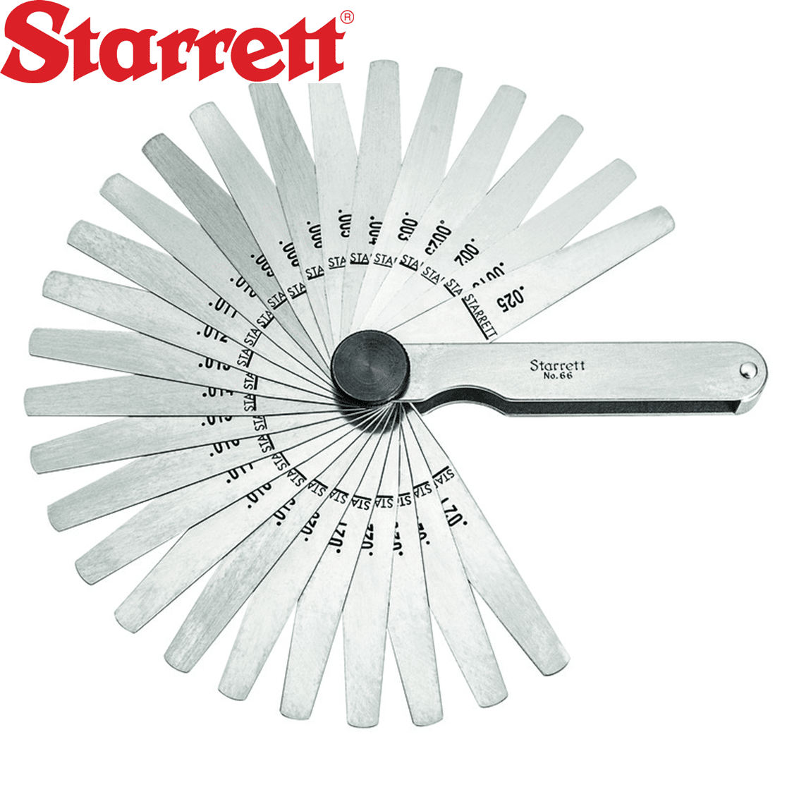 66T Starrett English Thickness Gauge / Range: 0.0015″-0.025″ – Collins ...