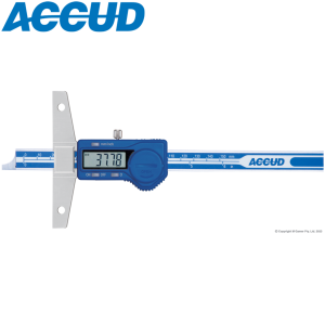 AC-191-006-11 Accud Dualscale Digital Depth Caliper With Holes 150mm