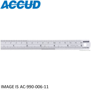 AC-990 Accud Steel Rule Metric & Fractional Imperial / Select