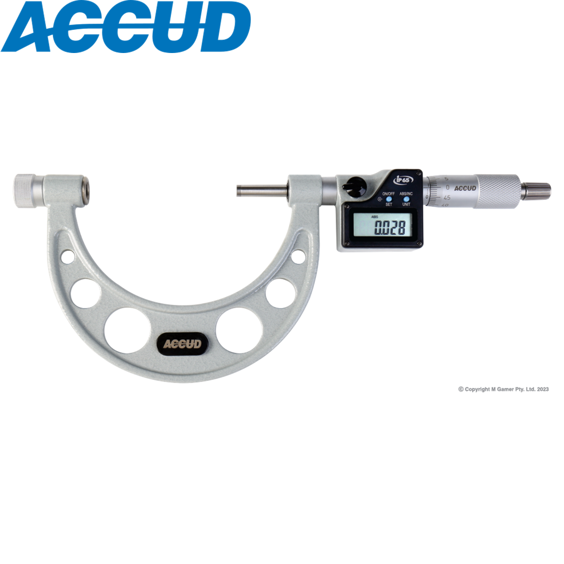 AC-315 Accud Dualscale Digital Outside Micrometer with Interchangeable ...