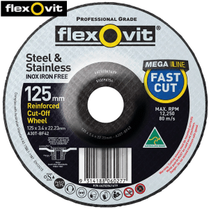 66252841679 Flexovit Megaline Cut-Off Wheel 125mm Inox Right Angle Type 42 AO / 100Pk