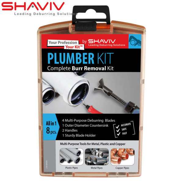 burr removal kit, plumbers deburring kit,